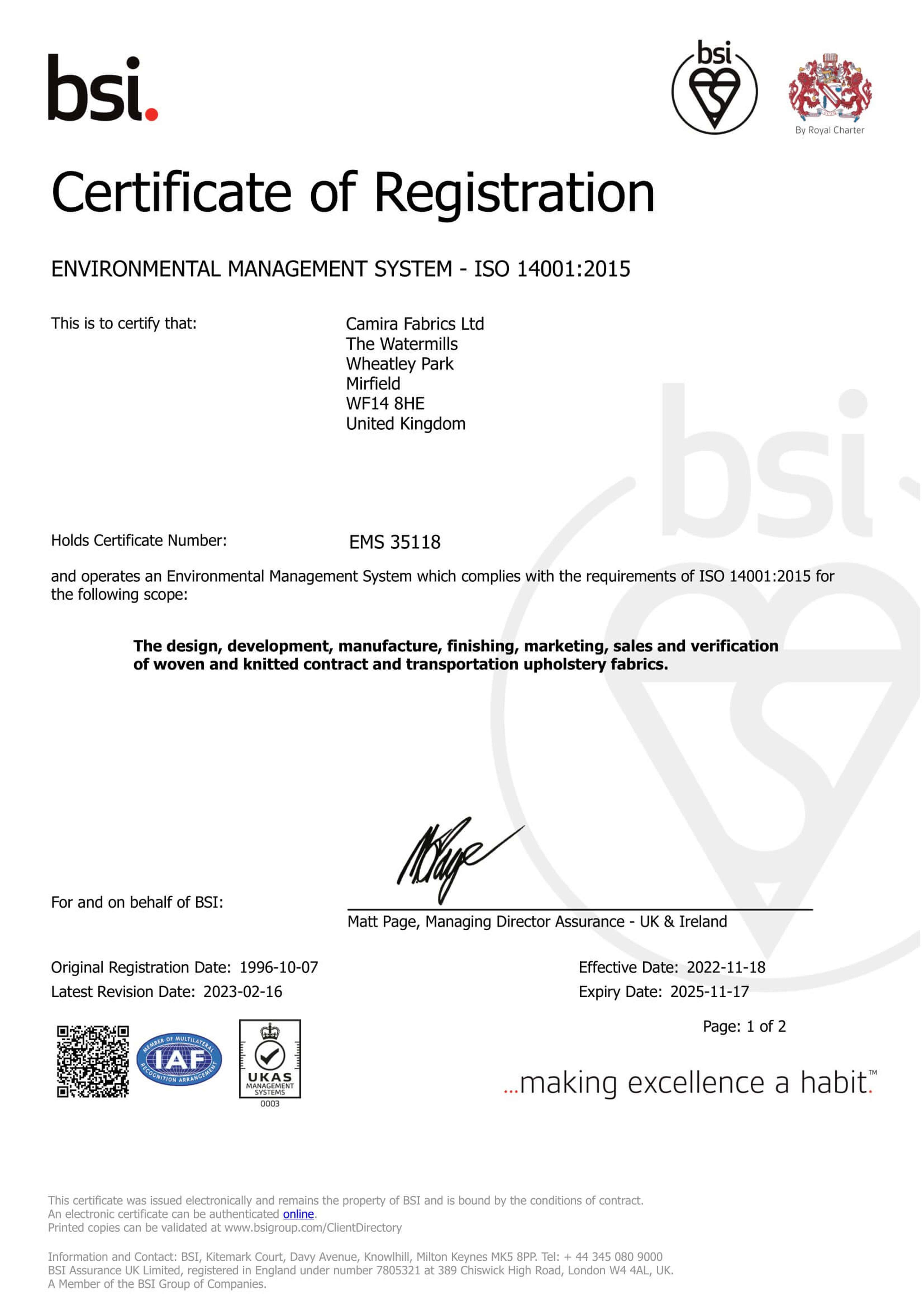 BSI 14001 Jan 2022 ICON