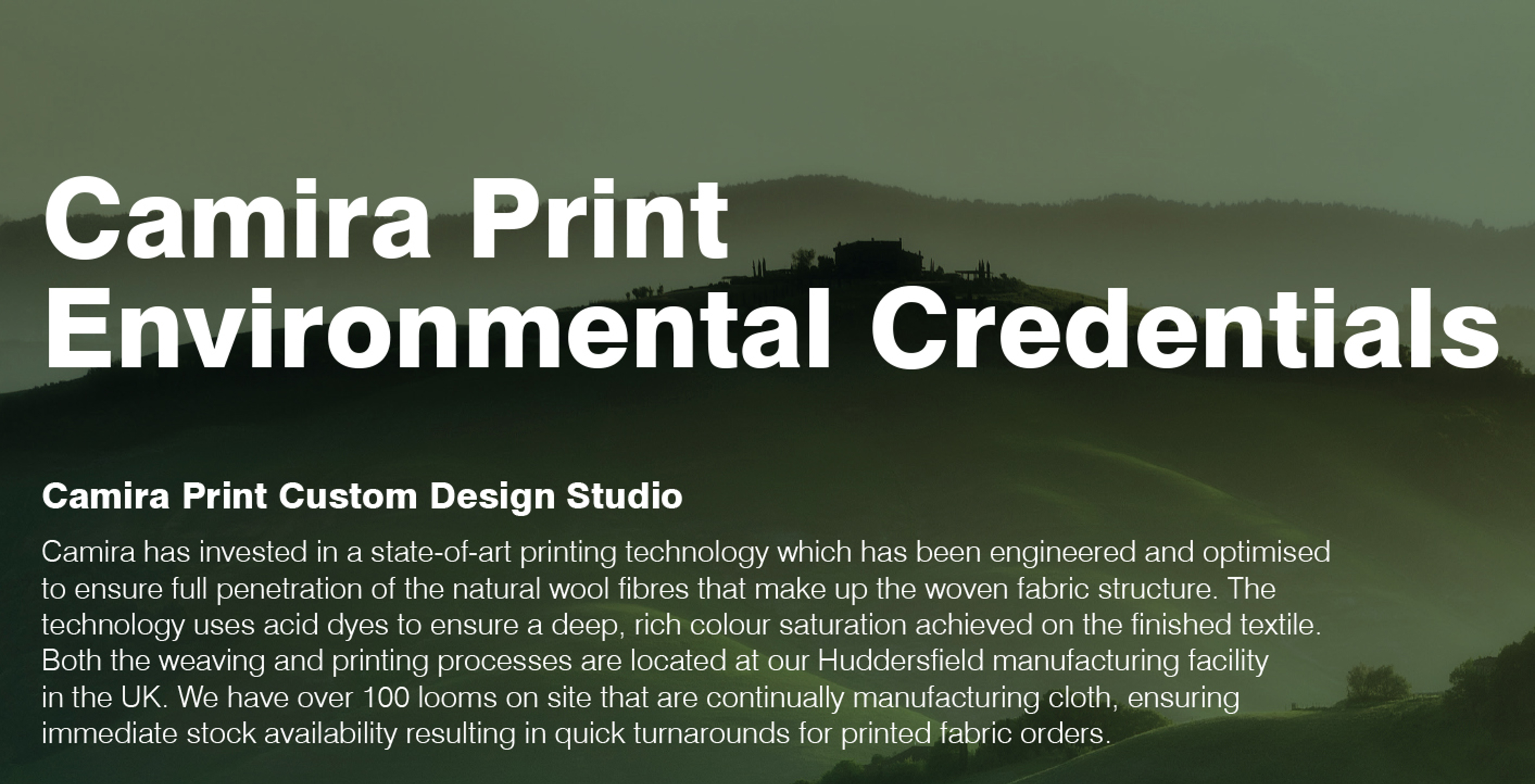 Camira Print Environmental Credentials